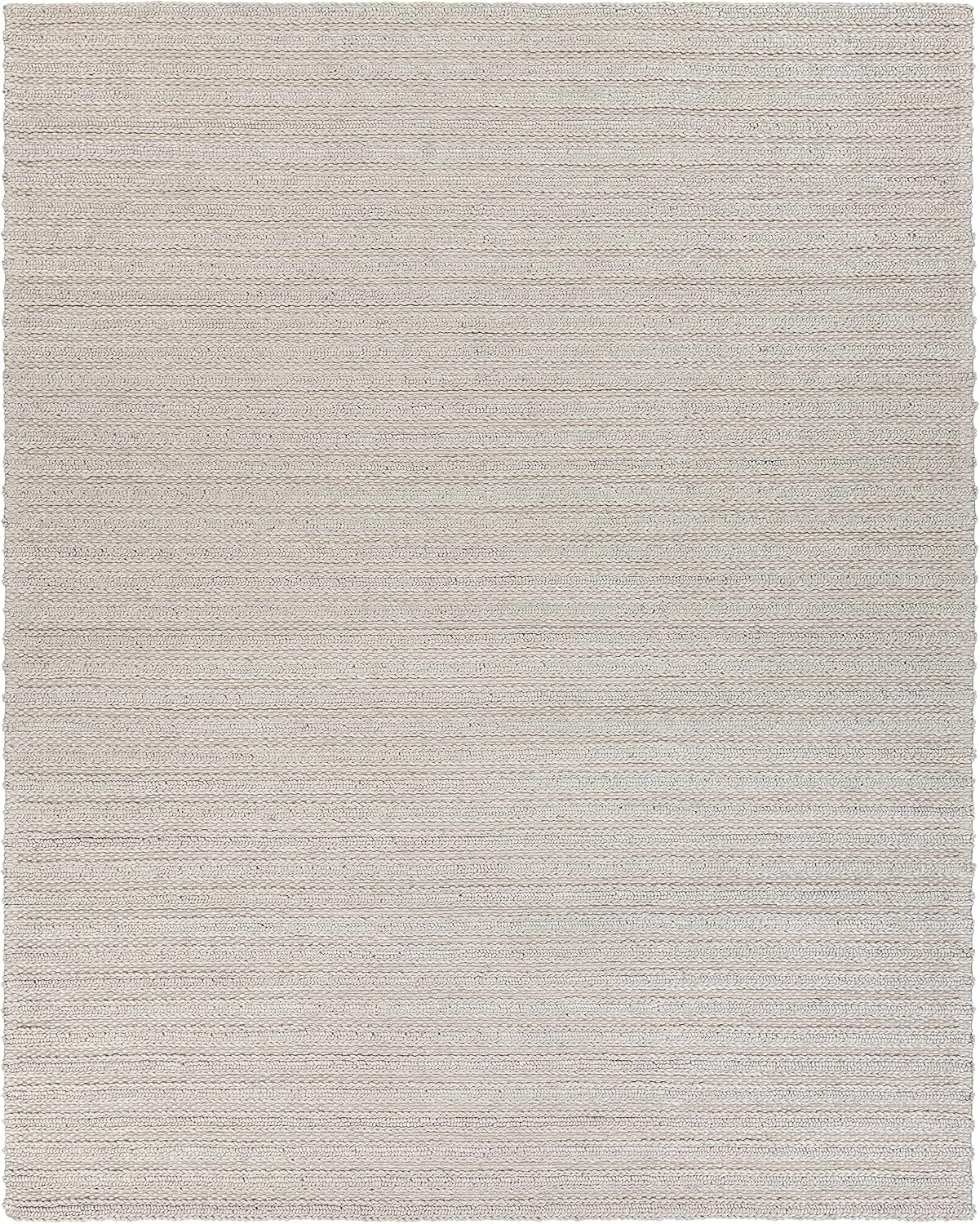 Hauteloom Boynton Living Room, Bedroom Area Rug - Wool & Viscose - Bohemian Knot Pattern - Neutral Farmhouse Carpet - Texture - Ivory, Beige, Cream, Grey - 10' x 14'