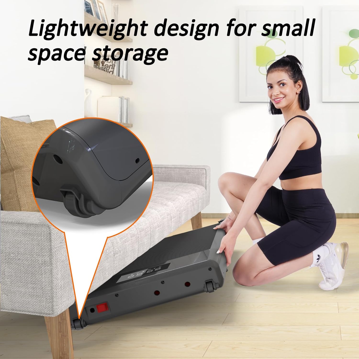Walking Pad, Walking Treadmill in LED Display, Under Desk Treadmill for Home/Office with Remote Control, Portable Treadmill 2 in 1 for Walking and Jogging