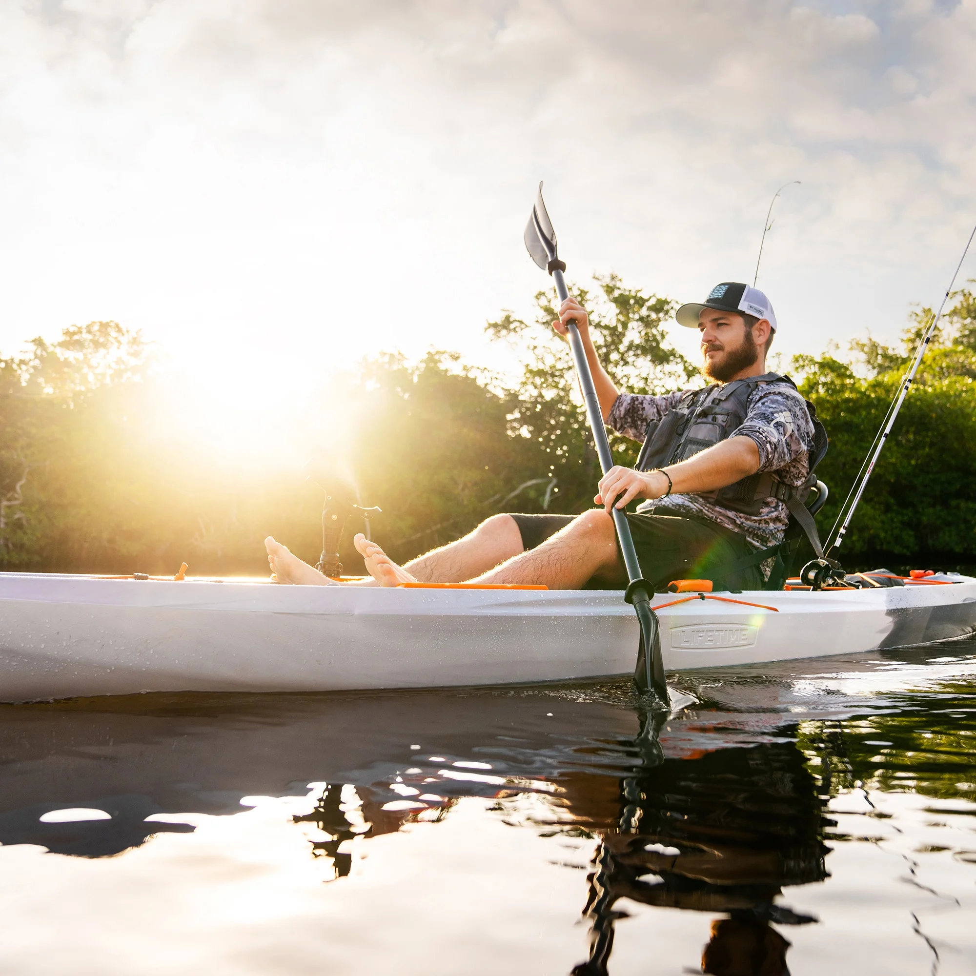 Lifetime Tamarack Pro 123 inch Sit-on-Top Kayak, Eclipse Fusion (91058)