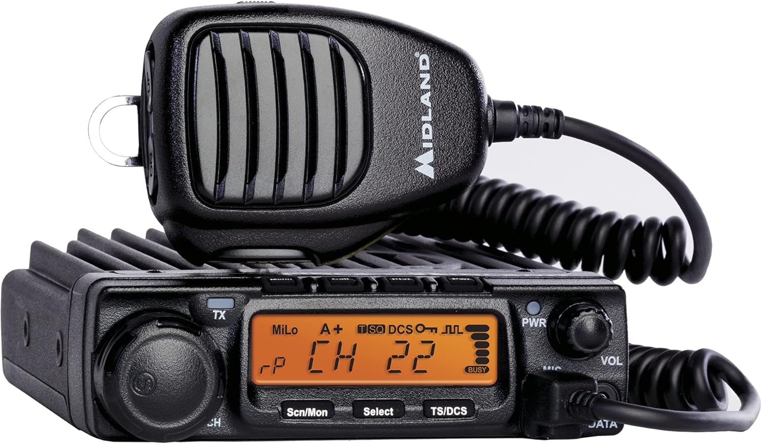 Midland 40 Watt GMRS MicroMobile Two-Way Radio - Long Range Walkie Talkie, 8 Repeater Channels, 142 Privacy Codes