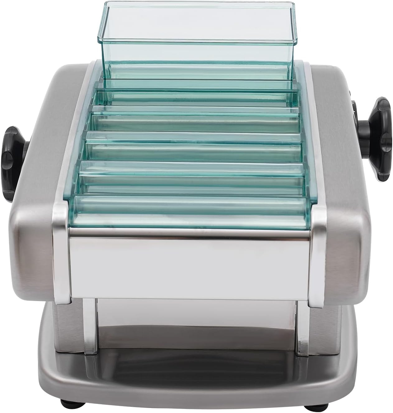 Electric Pasta Maker Machine, Automatic Noodle Machine with 9 Thickness Settings, Fresh Pasta Dough Sheet Roller Included 4 Stainless Steel Blades (2mm,2.5mm,4mm&9mm),135W