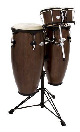 Toca 2300 Synergy Wood Conga Set with Stand Tobacco