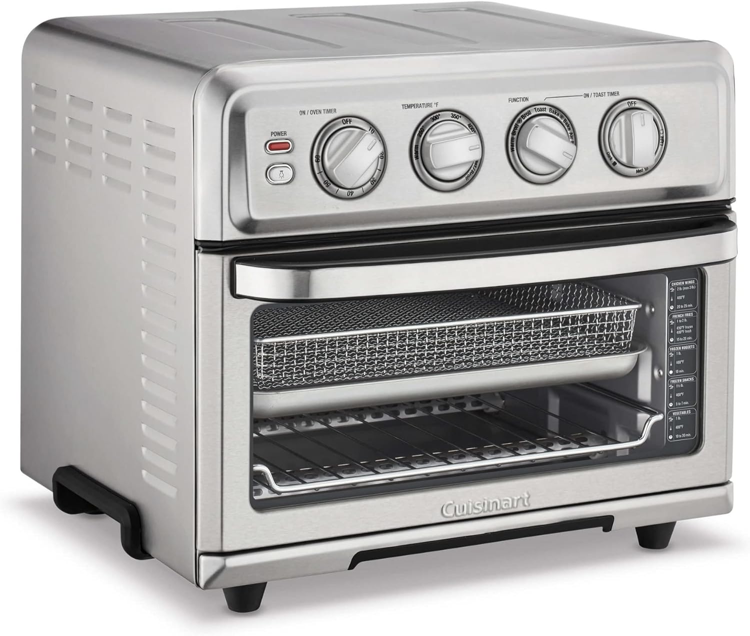 Cuisinart Air Fryer + Convection Toaster Oven, 8-1 Oven with Bake, Grill, Broil & Warm Options & CPT-122BK 2-Slice Compact Plastic Toaster, Black