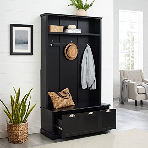Crosley Furniture Ellison Hall Tree with Storage Drawer, White