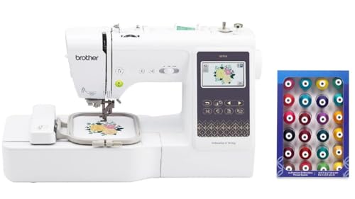 Brother SE700 Sewing and Embroidery Machine, Wireless LAN Connected, 135 Built-in Designs, 103 Built-in Stitches, Computerized, 4" x 4" Hoop Area, 3.7" Touchscreen Display, 8 Included Feet, White
