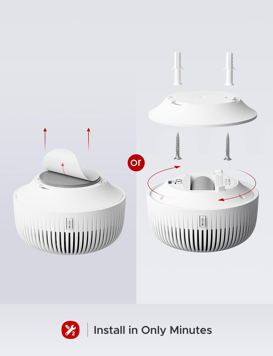 X-Sense Smart Smoke Detector Fire Alarm with Advanced Photoelectric Sensor, Replaceable Battery, Wi-Fi Smoke Detector (Battery Included), App Notification, XS03-WX