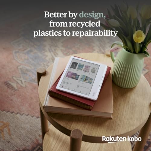 Kobo Libra Colour | eReader | 7 Glare-Free Colour E Ink Kaleido 3 Display | Dark Mode Option | Audiobooks | Waterproof (White)