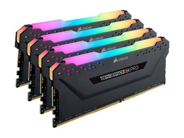 Corsair Vengeance RGB Pro 32GB (4 x 8GB) DDR4 Dram 3466MHz C16 Memory Kit - Black