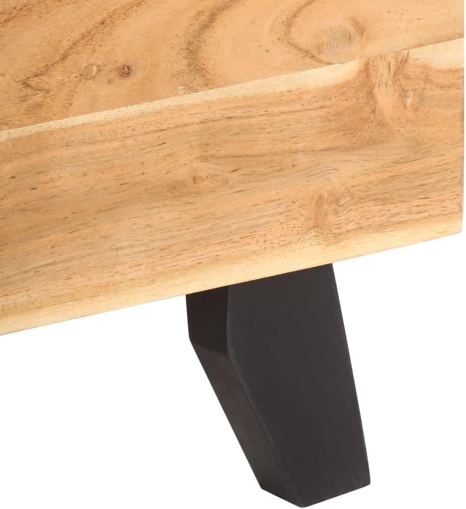 Bedside Cabinet, Sofa Side Table Short Bathroom Cabinet Rustic Entryway Table Wooden Corner Cabinet Suitable for Home Living Room Office Closet 15.7"x11.8"x20.1" Solid Acacia Wood
