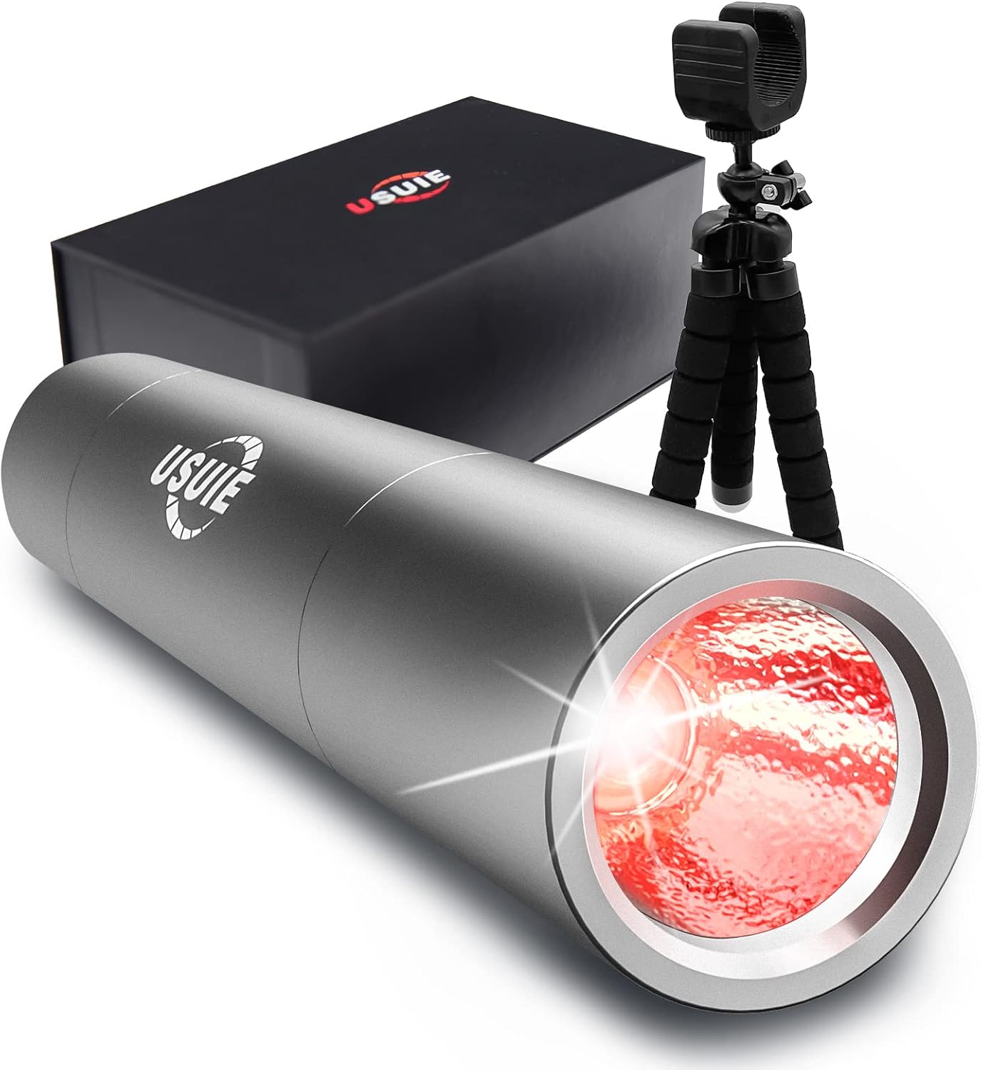 USUIE Red Light Therapy Device for Face and Body Use, 660nm Red and 850nm NIR Three-Chip Combo, Red Light Therapy Handheld Device for Joints & Muscles Pain Relief, Gold