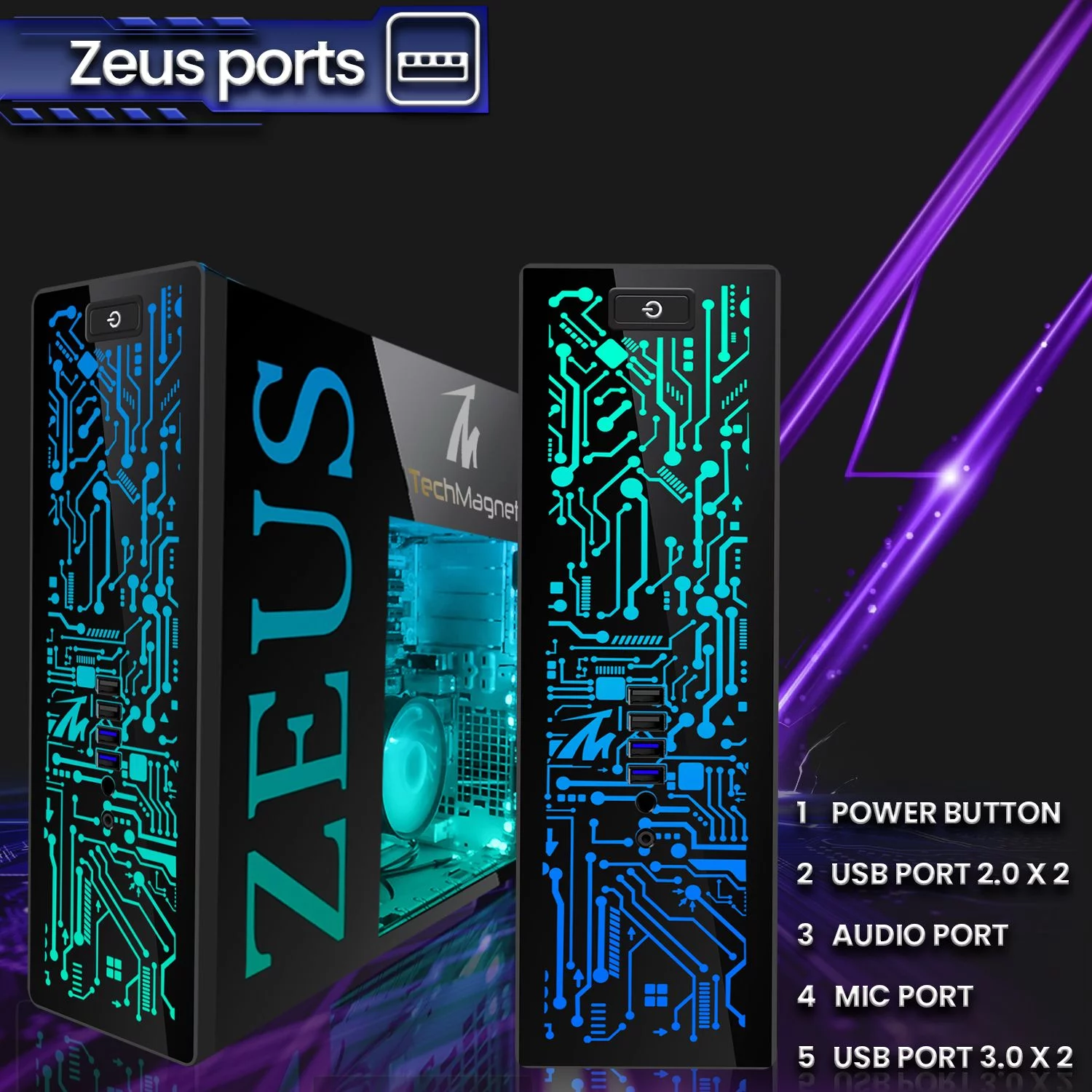 Restored Gaming Desktop PC, Intel i7 6th Gen, TechMagnet Zeus Pro 6, GT 1030, 32GB RAM ARGB, 1TB SSD + 4TB HDD, 27 Inch 165hz Gaming Monitor, RGB Front Panel 385 patterns, RGB Kit, Win 10 Pro (Refurbished)