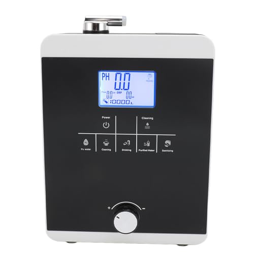 Alkaline Water Ionizer Machine, Alkaline Water Ionizer Machine 5 Settings 3.8 Inch Color LCD Display Hydrogen Rich Generator Wall Mountable Self Voice Prompt 110‑220V
