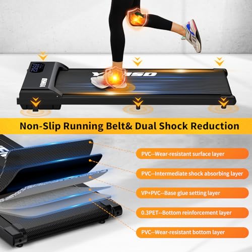 Walking Pad, Walking Pad Treadmill 330 lb Capacity，3 in 1 Portable Under Desk Treadmill for Home and Office with Remote Control, LED Display
