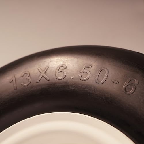 15x6.00-6 Flat Free Tire for Zero Turn Lawn Mower with 3/4 5/8 & 1/2 inch Bearings,3.0"-6.9"Center Hub Flat Free Lawnmower Tire and Wheel Assembly,Universal Fit 15 inch Solid Wheel for Garden Tractor