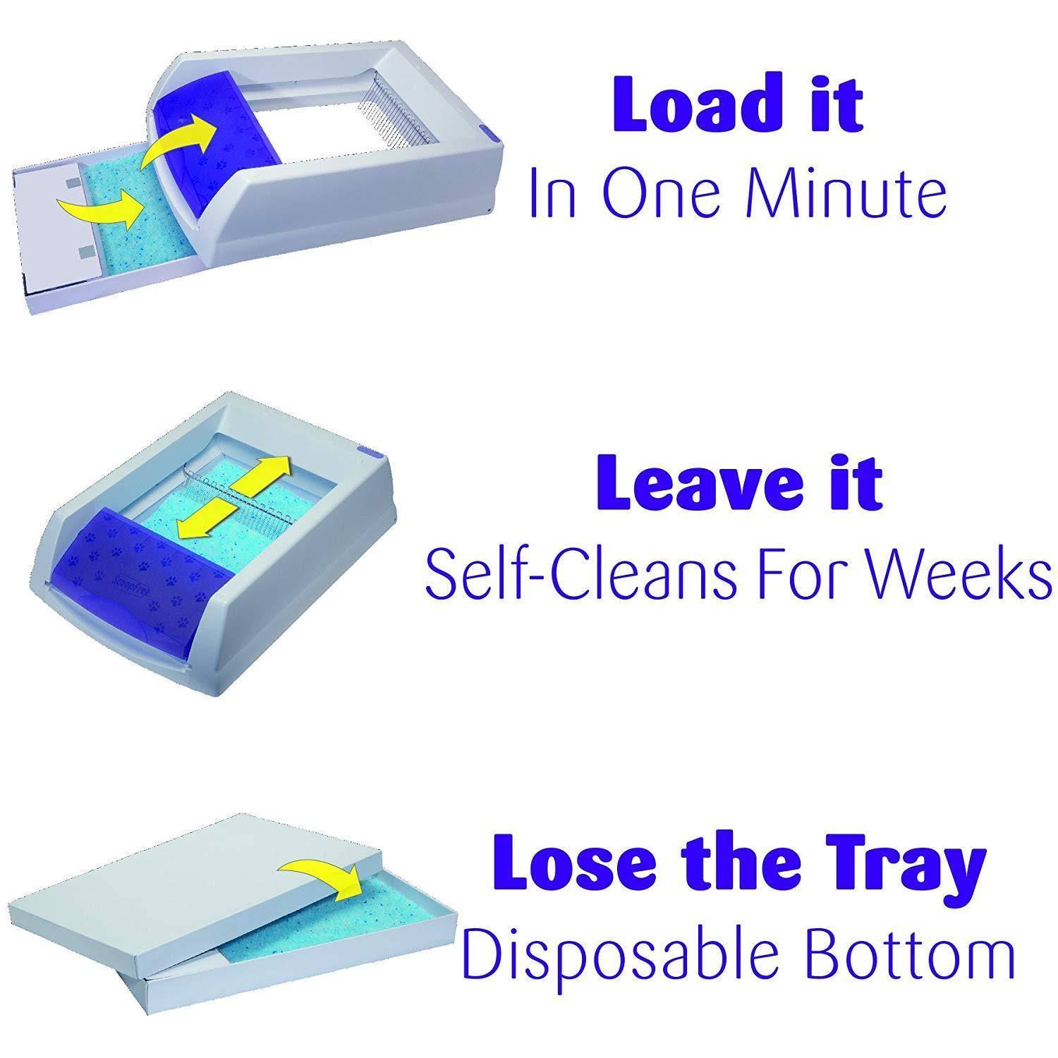 PetSafe ScoopFree Cat Litter Box Tray Refills with Premium Blue Non Clumping