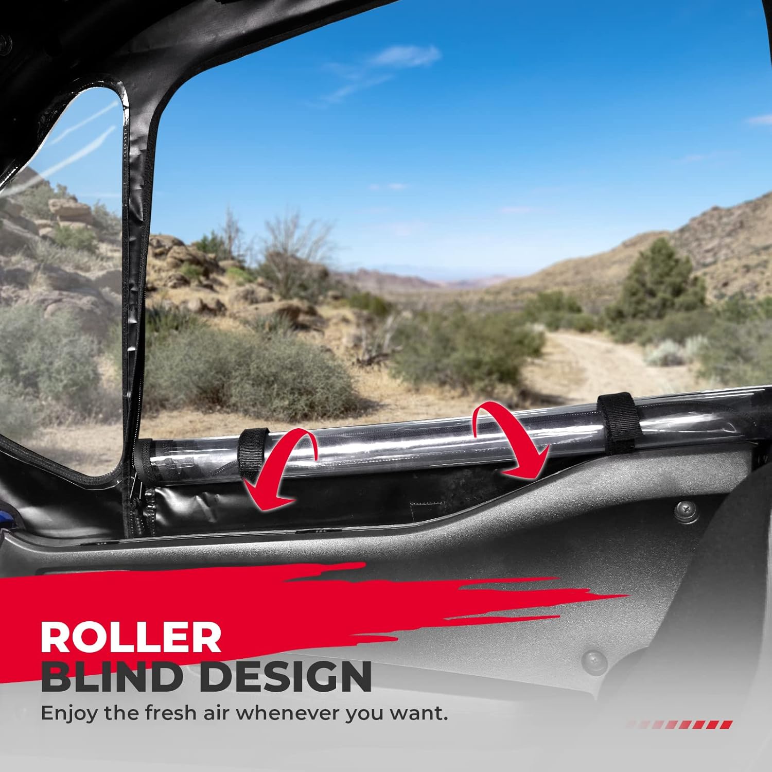 Kemimoto Teryx KRX 1000 Upgraded Soft Upper Doors Set Kemimoto UTV Door Cab Enclosure Kit KRX Side Windows Compatible with 2022 2021 2020 Kawasaki Teryx KRX 1000, Replace 99994-1298