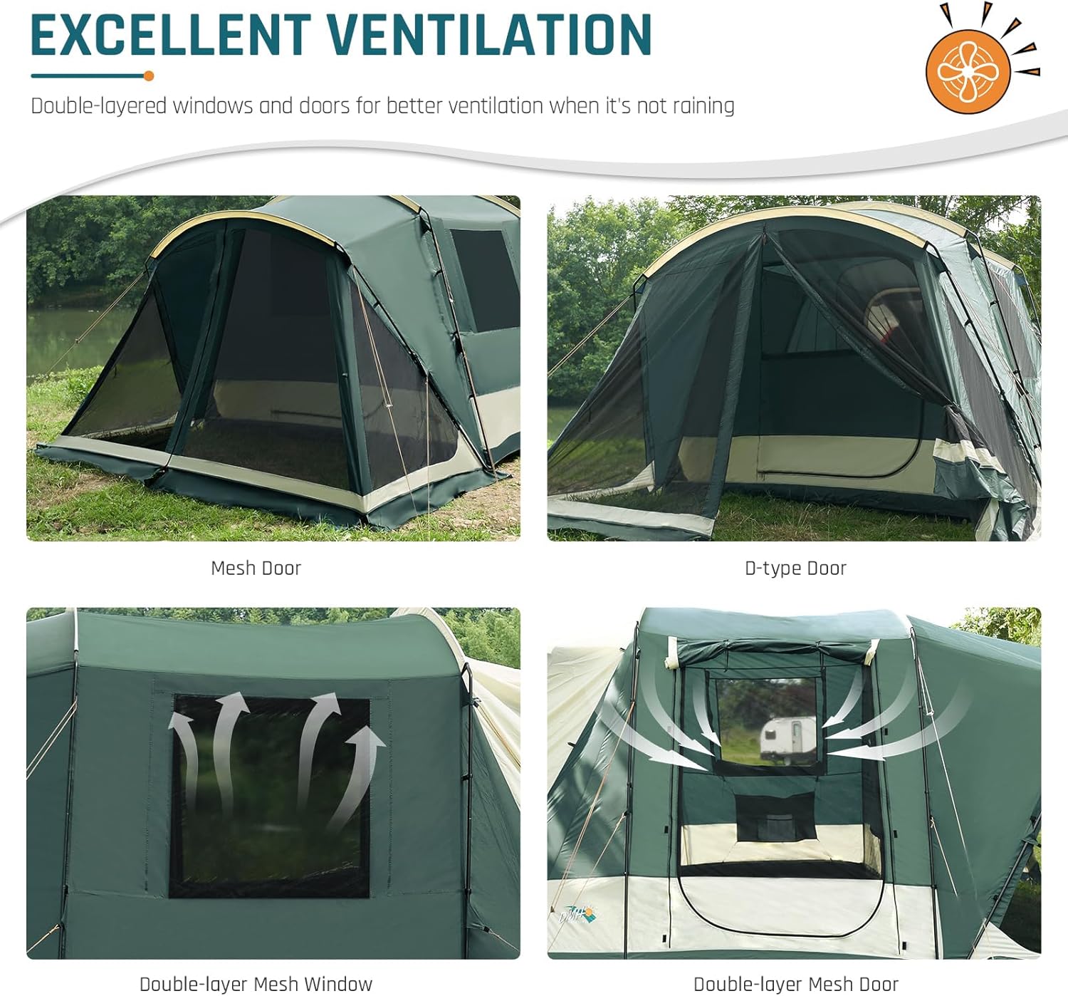 SUV Tent with Screen Porch, 5 Person SUV Tents for Camping, SUV Tailgate Tent for Outdoor, Easy Set Up Car Van Tent, Car Camping Tent Includes Movie Screen, 12'x10'x87in(H)