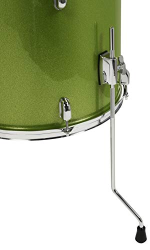 Pacific Drums Center Stage Complete Drumkit, 5 Drum Set, Iridescent Black Sparkle, 7x10, 8x12, 14x16 Floor, 16x22 Kick, 5x14 Snare (PDCE2215KTIB)