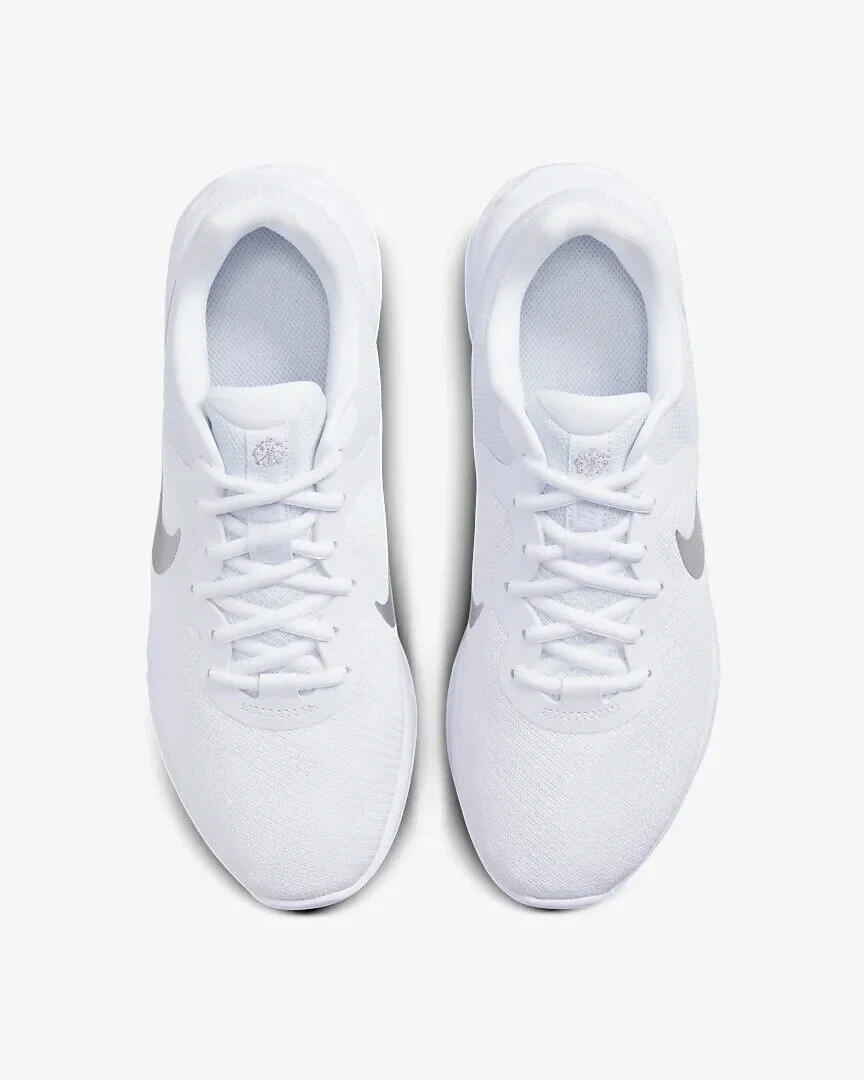 Nike Revolution 6 DC3729-101 Women's White Road Running Shoes Size US 11 ER1057