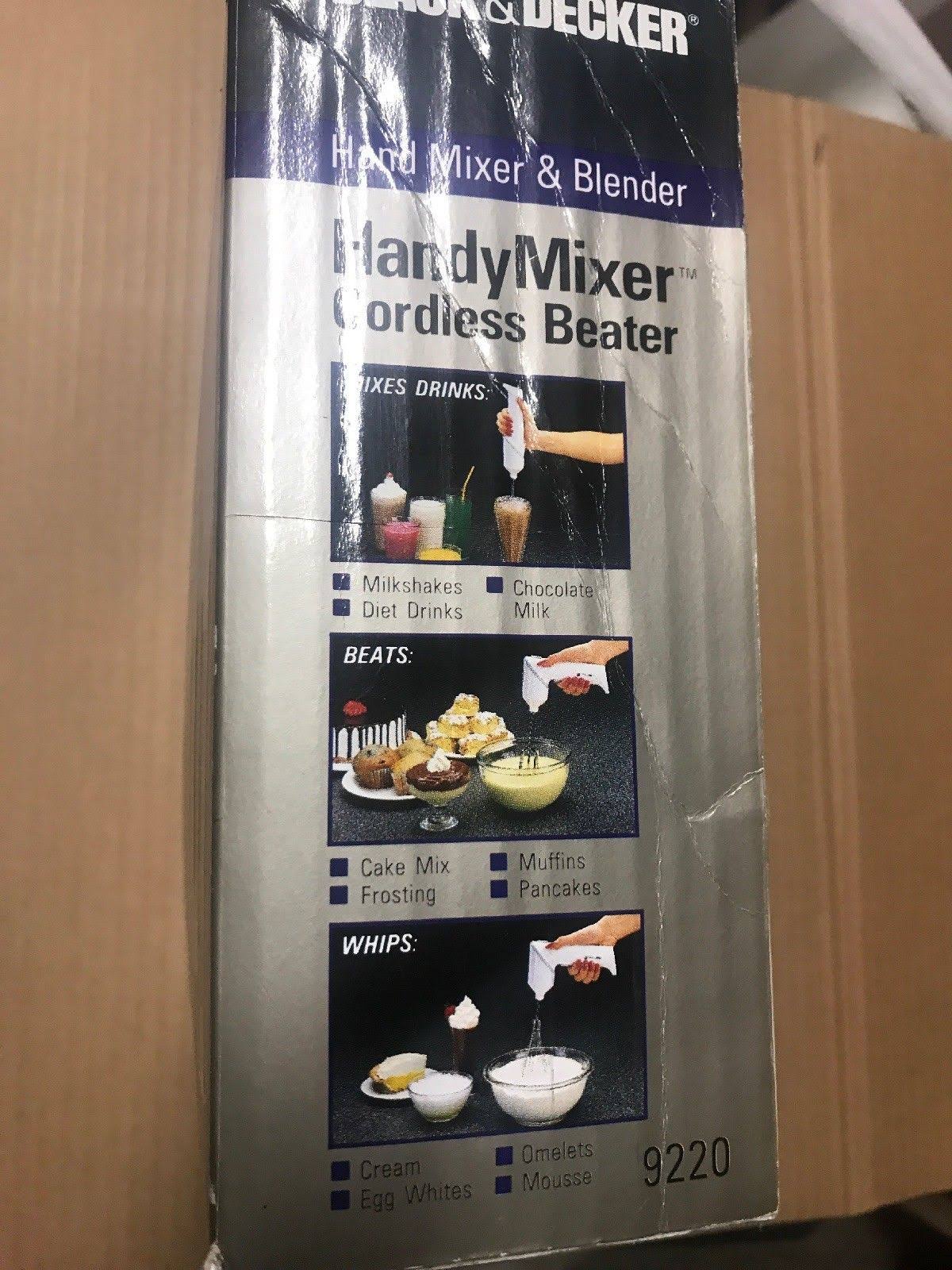 Black u0026 Decker Handy Mixer Cordless Beater Blender 9220