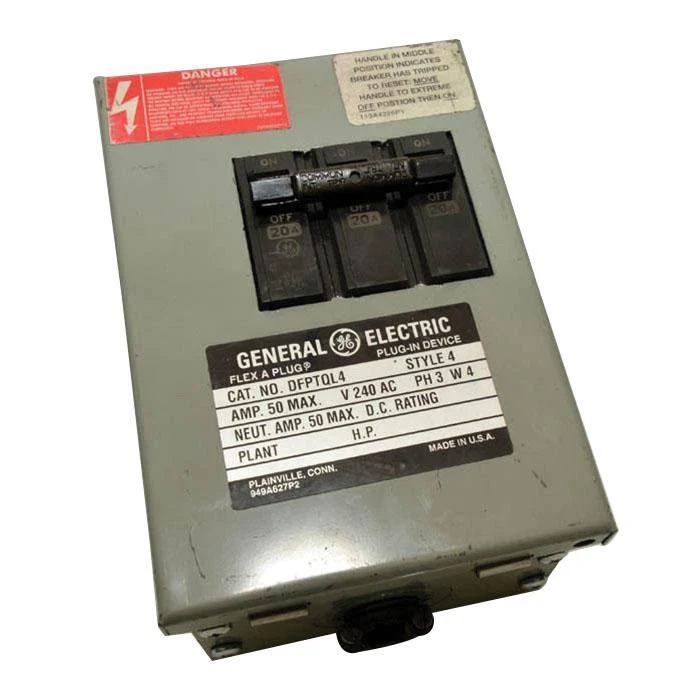 GE DFPTQL4 4 Wire Circuit Breaker Plug for Use with Type TQL Circuit Breaker Flex-A-Power Busway