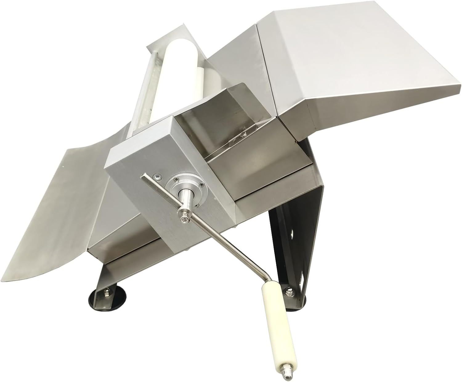 HayWHNKN Dough Sheeter Manual Dough Roller Sheeter 16.5" Stainless Steel Dough Press Machine Pastry Machine Pasta Maker for Icing, Fondant, Croissants, Pizza and Puff Pastry
