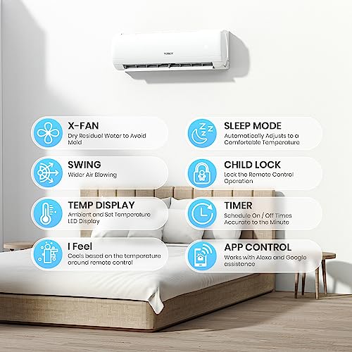TOSOT Mini-Split Air Conditioner, Inverter Split AC System with Heat Pump Muse Series