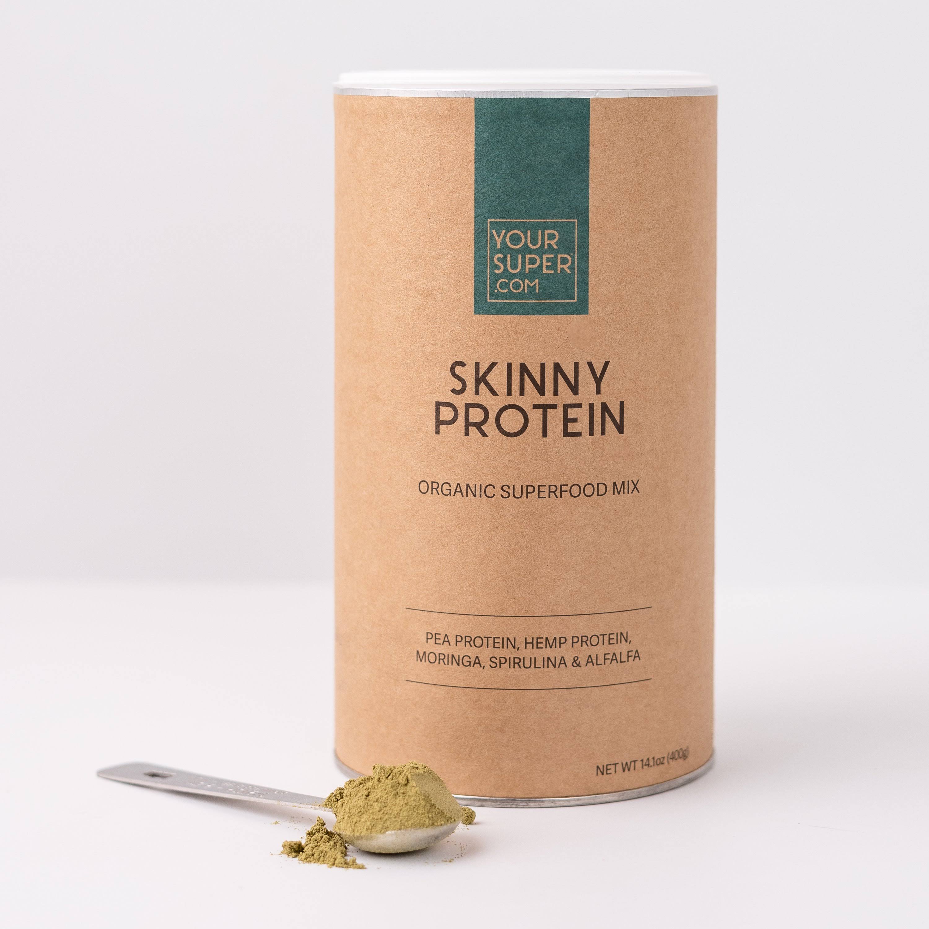 Skinny Protein Powder - Your Super - Plant Based Protein Mix | 100% Certified Organic Superfoods - Boosts Post Workout Recovery