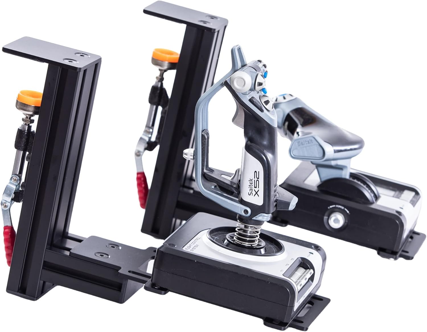 Meza-Set of 2 Hotas Desk Mounts Joystick Mount Compatible with Logitech G X52/X52 Pro/X56/X56 Rhino/Thrustmaster T.16000M FCS/TCA Officer Pack Airbus Hotas Mount