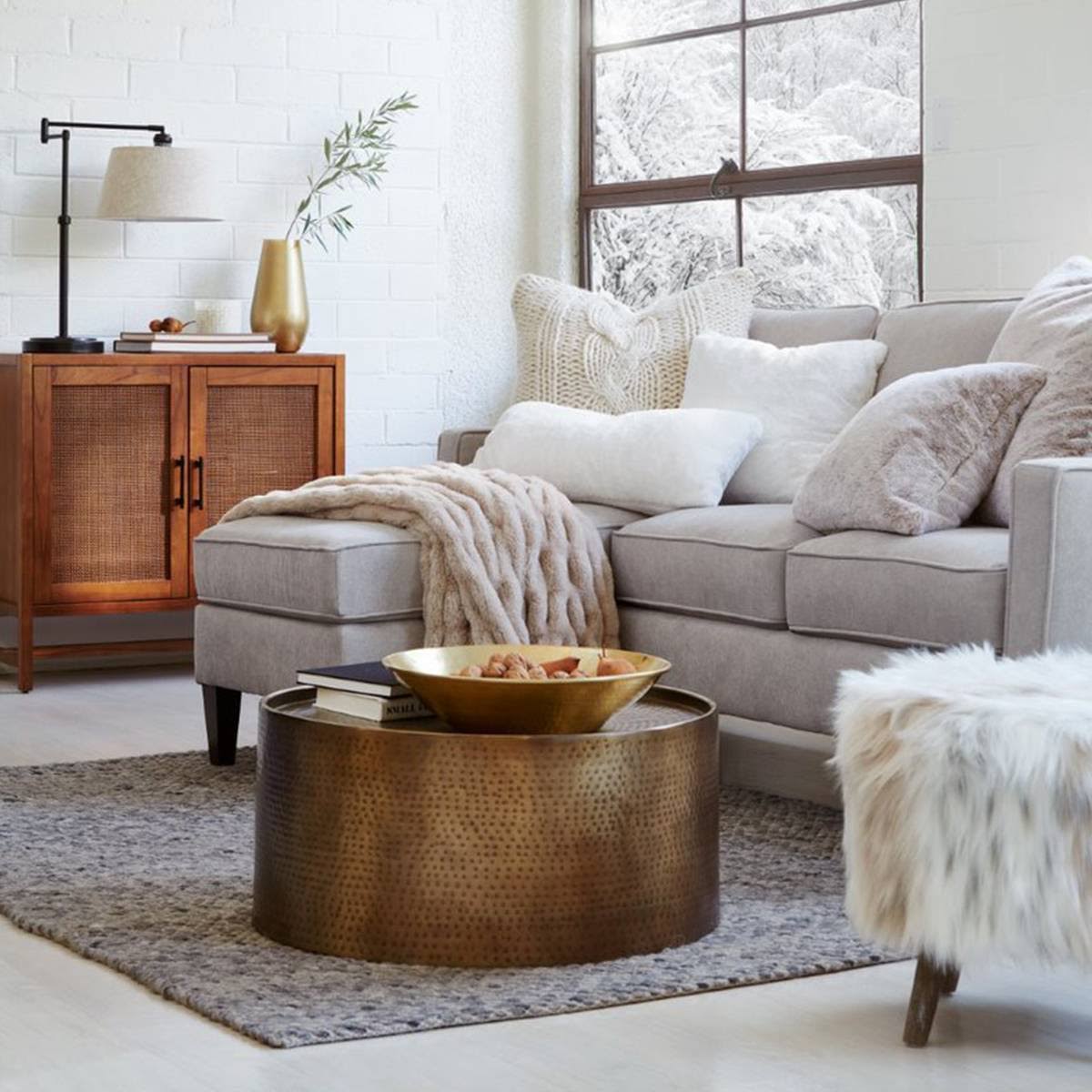 Esters Wood Armchair Caramel Faux Leather - Project 62
