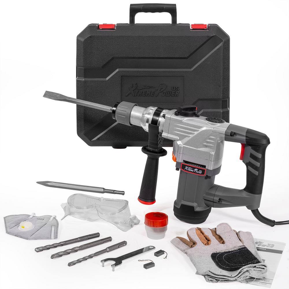 Xtremepowerus 8.5 Amp 1-1/4 in. SDS-Plus Corded Variable Speed Concrete/Masonry Rotary Hammer Drill with Storage Case 45356-H