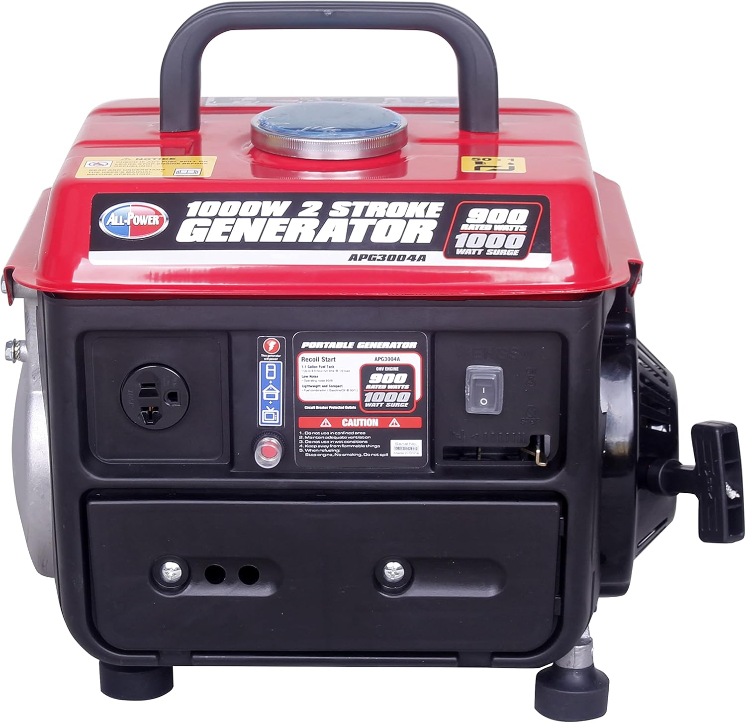 All Power America APG3004, 800 Running Watts/1000 Starting Watts, Gas Powered Portable Generator