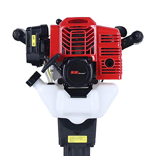 Gas T Post Driver 2 Stroke 32.7CC Pile Driver Hammer Gas Powered Fence T-Post Driver Hammer Drills Portable Air Cooling Single Cylinder Gasoline Petrol Garden Fencing Tool 900W (32.7cc)