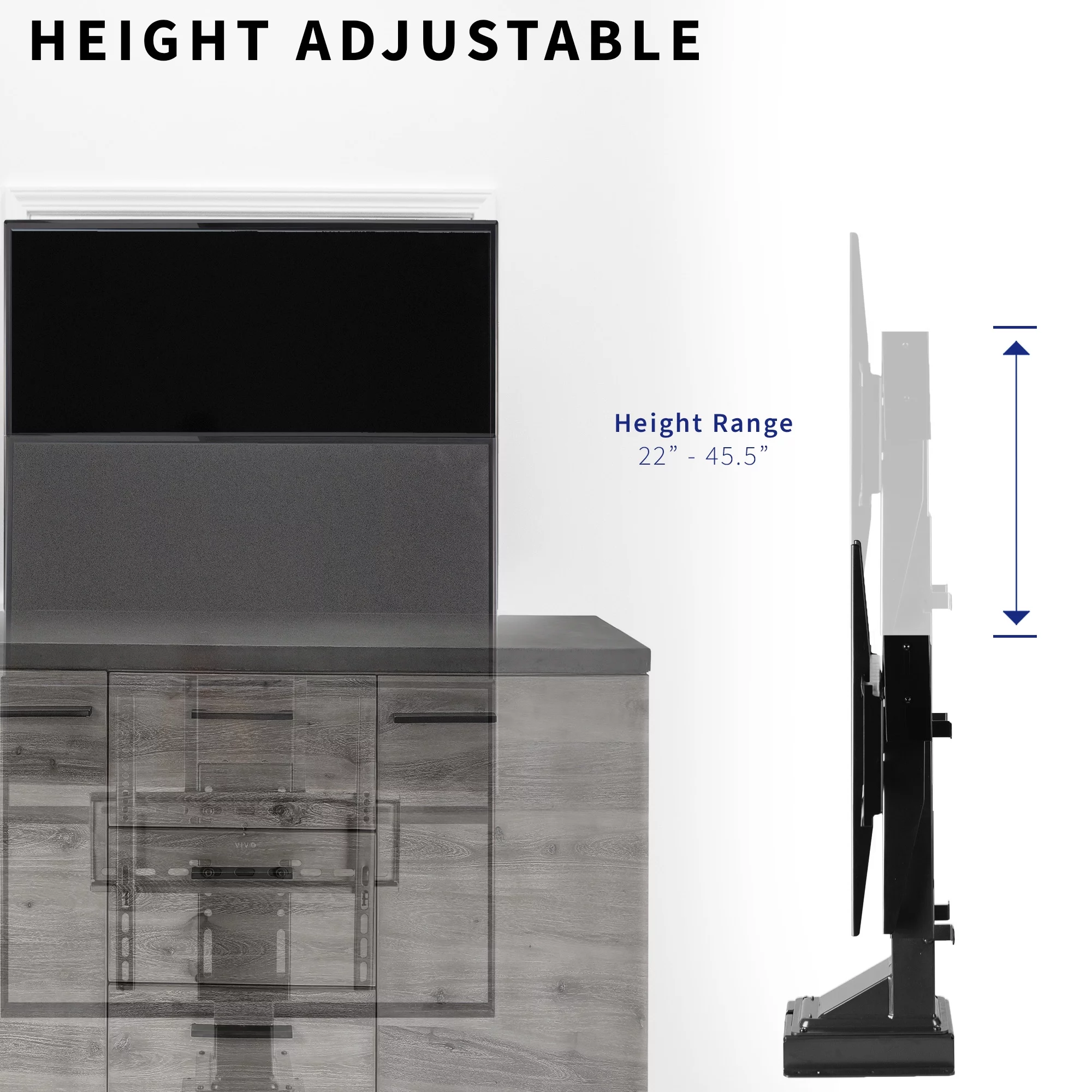 VIVO TV Motorized Vertical Stand Lift 32" to 48" | Height Adjustable Mount