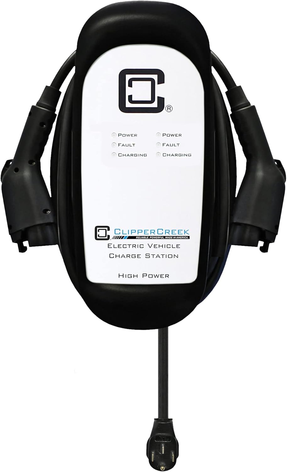 ClipperCreek 40 Amps, Level 2, 240 Volts, HCS-D50P Dual EV Charger NEMA 14-50 Plug, Up to 38 Miles per Hour of Charge, 25 Foot Cables, Indoor/Outdoor use, Compatible with All EVs, Made in USA
