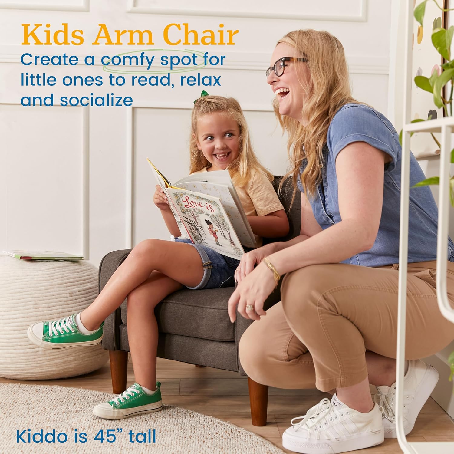 ECR4Kids Frankie Arm Chair, Kids Furniture, Raisin