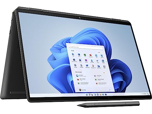 HP Spectre x360 2-in-1 Touch Laptop (Intel i7-11390H, 16GB RAM, 2TB PCIe SSD, Intel Iris Xe, 16.0", Active Pen, Backlit Keyboard, Fingerprint, WiFi, Bluetooth, Windows 11 Home) w/DKZ Hub (Renewed)