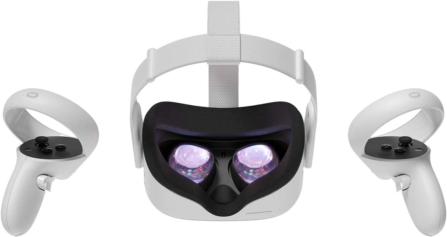 Oculus Newest Quest 2 Gmaing VR Headset 128GB Set, White - Advanced All-in-One Virtual Reality Headset Cover Set