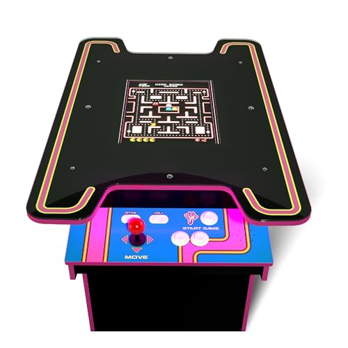 Arcade1Up PAC-MAN Head-to-Head Arcade Table with 12 Games, Multiplayer Control Panel, & 17-Inch Color LCD Screen, Black Series Edition