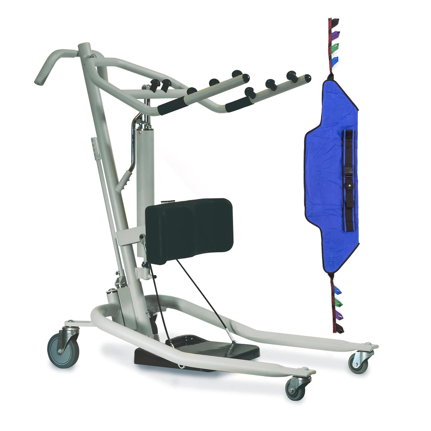 Invacare Get-U-Up Hydraulic Stand-Up Patient Lift with Extra Large Reliant Standing Sling (Bundle Includes GHS350 + R131)