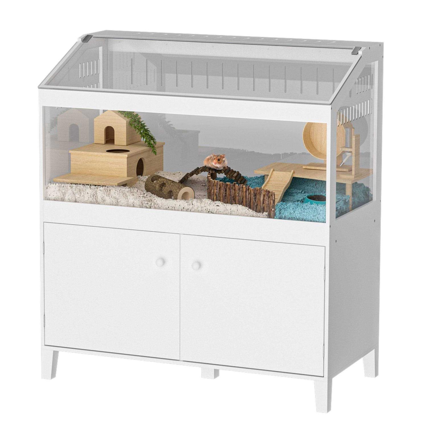 Gdlf Hamster Cage with Storage Cabinet Small Animal - Pet Supplies online store