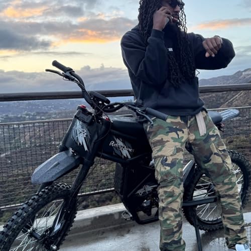 Riding'times Upgraded GT73/GT73PRO Electric Dirt Bike for Adults 2400W/3000W, Max 37/50 MPH & 85 Mile Long Range Ebike with 25" Motorcycle Tires, 1747Wh/2160Wh Dual Battery E Bike, Full Suspension
