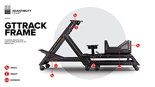 Next Level Racing Gttrack Frame Only Simulator Cockpit - Not Machine Specific & Free Standing Single Monitor Stand (NLR-A011)
