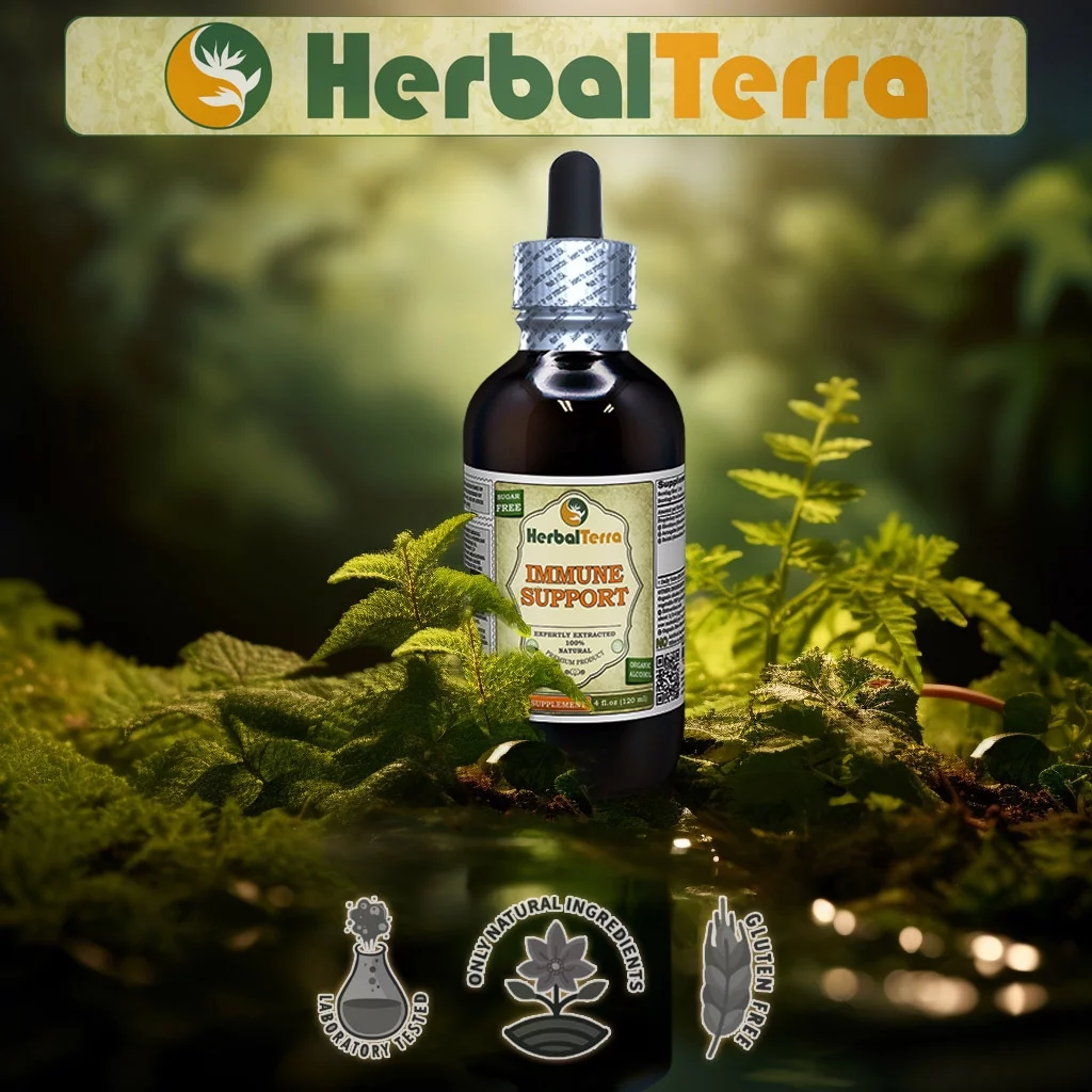 Butcher's Broom Dry Root Absolutely Natural Expertly Extracted by Trusted HerbalTerra Brand Certified Organic Alcohol-Based Liquid Extract. Proudly made in USA. Tincture 4 Fl.Oz