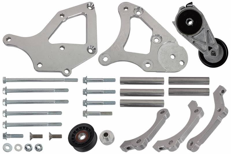 ICT Billet 551940-3 - LS Truck A/C Compressor Relocation Bracket Kit LM7 L92 L96 LSX 4.8L 5.3L 6.0L