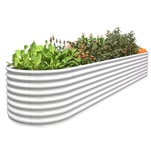 FRIZIONE Raised Garden Bed Outdoor, Raised Garden Beds for Flower, Raised Planter Box Outdoor for Herb, Vegetable - N1