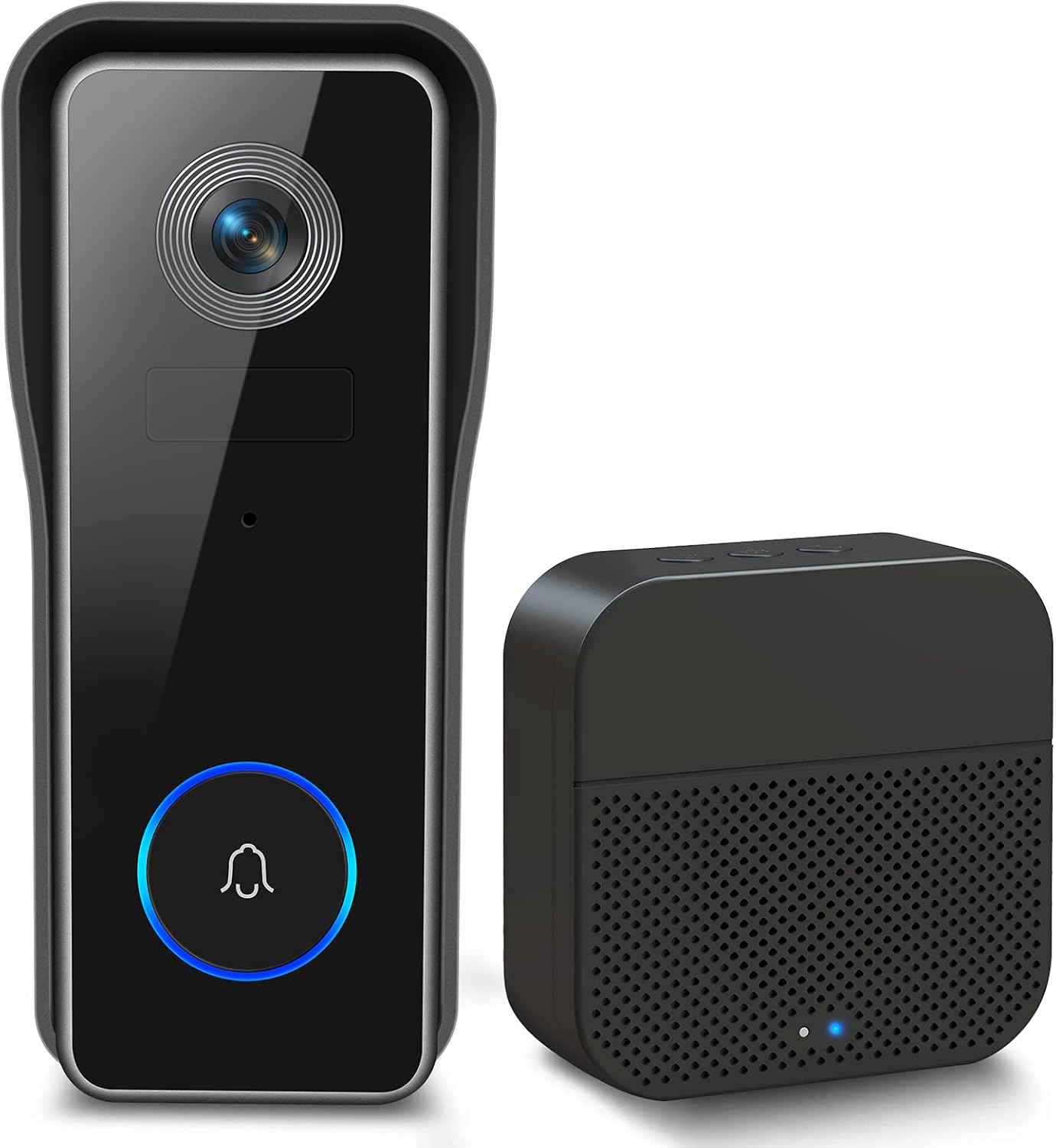 Video Doorbell Camera Wireless, XTU WiFi Front Doorbell Camera with Cordless Chime, Wire-Free, No Monthly Fees, Motion Detection, IP66, 2-Way Audio, Cloud Storage