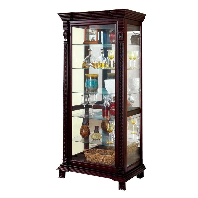 Furniture of America Lisandro Traditional Curio Cabinet in Espresso