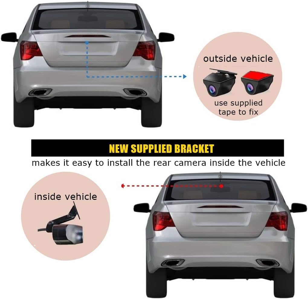 NikoMaku Mirror Dash Cam Front and Rear Backup Camera 10 Inch Screen for Cars Full Touch Screen Rear View Mirror Camera 170&deg; Wide Angle Dual Lenses Waterproof AS4