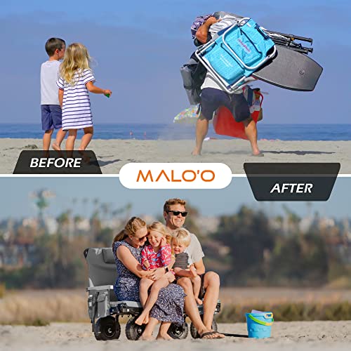 The Lounge Wagon – The Only Wagon That Converts into a 2-Person Chair - 3-in1 cart - Included Cargo net- Ultimate Beach Wagons– Beach Chairs for Adults – Sports Wagon(Umbrella Sold Separately)…